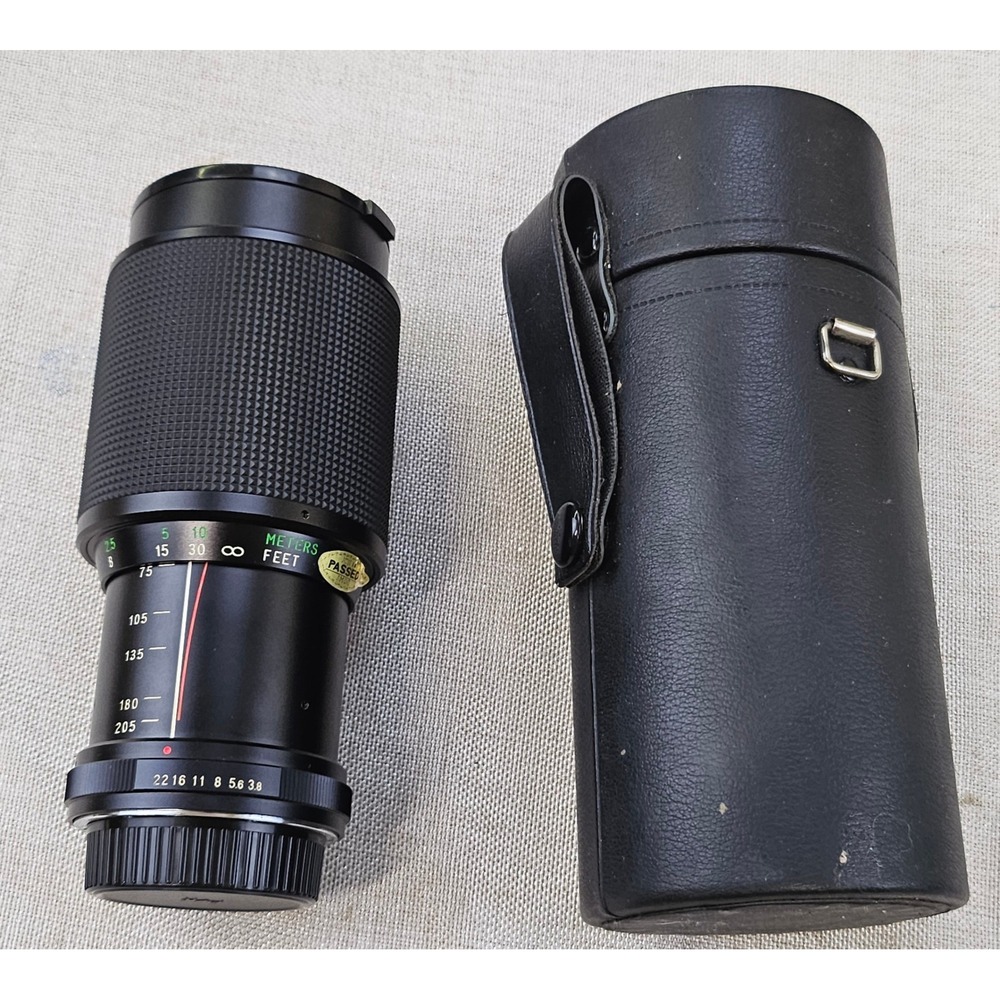 Vivitar 75-205mm f3.8 Macro Focusing Zoom Lens Pentax K Mount MC Japan Case